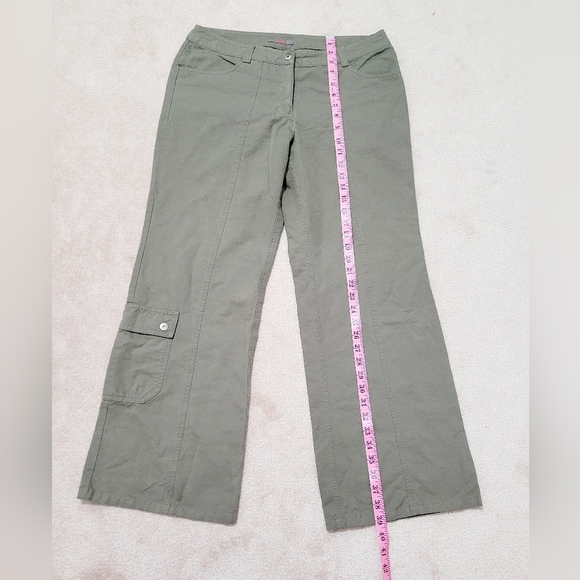 S. Oliver Pants Wide Leg Cargo Y2K Army Green Woman's Size 40 TINKA - Picture 7 of 12